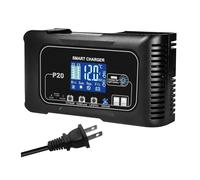 Power Inverter Caricabatterie Per 10A/20A 12V 24V Caricabatterie A Impulsi Completamente Automatico Per Manutenzione Batterie Al Litio Lifepo4 AGM Al Piombo-acido(20A Charger-US Plug)