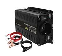 Power Inverter Convertitore Adattatore Di Ricarica USB Doppio Inverter Per Auto 1500W Di Potenza DC 12V A AC 110V/220V 230V Solar Omvormer 12 Naar 220 Volt Europa Invertitore(12V 220V EU black)