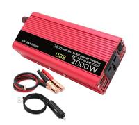 Power Inverter Convertitore DC 12V/24V A AC 220V 1500W/2000W/2600W Spina Universale USB Display LED Invertitore Automatico Trasformatore Inverter Energia Solare Convertitore(2000W 12V red LED)