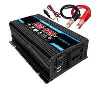 Power inverter Convertitore Di Carica Auto Doppio Display LCD Digitale Inverter Di Potenza Convertitore Di Carica Per Auto Accessori Battelli A Vapore(12V to 110V Black)