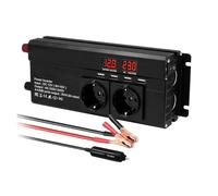 Power Inverter Convertitore Potenza Per Auto Inverter 1300W/2600W DC12V AC220V UE E Presa Universale Uscita USB Tensione Ricarica Rapida Invertitore Display LED(24V,750W-1500W black)