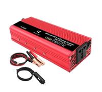 Power Inverter Convertitore Tensione Con Voltmetro A LED Da 1500 W/2000 W/2600 W Convertitore Tensione CC 12 V/24 V A CA 220 V Presa Accendisigari Universale(Red LED,DC12V,2000W peak)