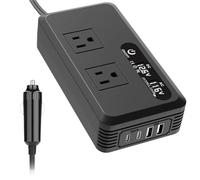 Power Inverter Convertitore Tensione USB Per Inverter Montato Su Inverter Portatile Per Auto 200 W Potenza DC 12 V A AC 110 V/220 V Clip Per Batteria USB(CX200W-110V-US)