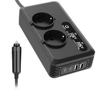 Power Inverter Convertitore Tensione USB Per Inverter Montato Su Inverter Portatile Per Auto 200 W Potenza DC 12 V A AC 110 V/220 V Clip Per Batteria USB(CX200W-220V-EU)