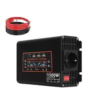 Power Inverter Display LCD In Tempo Reale Con Inverter A Onda Sinusoidale Pura UE Da 2000 W 3 Porte USB Doppie Prese CA(EU 12V 1500W)