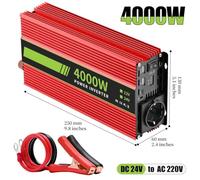 Power Inverter Inverter A Onda Modificata, Presa UE, Presa ONU, Da CC 12V 24V A CA 220V 50HZ, Interfaccia Di Tipo C(24V4000W EU-TYPEC G)