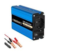 Power Inverter Inverter A Onda Sinusoidale Pura 1000W/2200W/3000W/4000W CC 12V/24V A CA 220V 50Hz Inverter Potenza Adattatore Convertitore Caricabatterie Presa UE(12V,1200W)