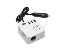 Power inverter Inverter Auto 150 Watt DC 12 V A 110/220 V AC 50 Hz Con Prese Di Corrente Con Display LED Adattatore Inverter Di Potenza Ricarica Rapida(BIANCO)