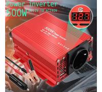 Power Inverter Inverter Per Auto 300W 500W DC12V AC220V/AC110V Presa US/EU Invertitore Portatile Con Accendisigari Invertitore(B 500W 12V220V EU)