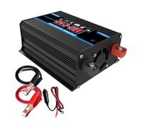 Power inverter Inverter Per Auto Con Doppio Display LCD Digitale Inverter Per Auto Con Trasformatore Di Tensione Per Accessori Per Battelli A Vapore Invertitore di Tensione(12V to 220V Black)