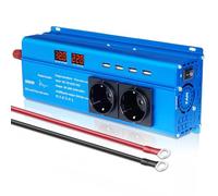 Power Inverter Trasformatore Di Potenza Con Presa USB 3 Prese Universale/UE Carica Display LED 3000 W Per Inverter A Onda Sinusoidale Pura Da CC 12 V A CA 220 V Invertitore(EU 3000W 60Hz)