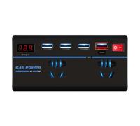 Power Inverters For Vehicles, Twin AC Adapter, USB Type C Charging Ports | Battery Inverter Charger Vehicle Accessories Backup Power Supply Outdoor Camping Road Trip Travel Home, Auto Accessories
