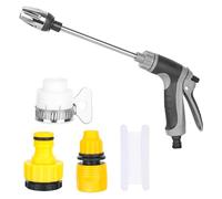 Power Jet Pistola ad alta pressione, ugello ad alta pressione per tubo da giardino, turbowasher per tubo da giardino con accessori, pistola a spruzzo regolabile in metallo ad alta pressione per