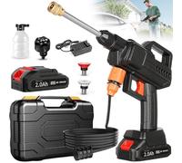 Power Jet Pro Cordless, 6 in 1 Portable Cordless Pressure Washer, Cordless Power Washer, with Rechargeable Battery & 5M Hose, Powerful Pressure for Car/Floor/Garden Cleaning & Watering