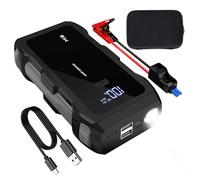 Power Jump Pack - Batteria di avviamento per veicoli, 8000 mAh, 12 V, Booster con USB A Type-C, 3 modalità di illuminazione flash rapido Sos, auto, moto, barca, motoslitta, trattore,