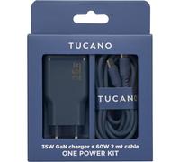 Power Kit ONE Tucano caricabatterie GaN da 35W e cavo USB-C soft-touch in sili