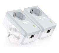 Power line AV600 Starter Kit Nano con Presa Passante Silver e White TL PA4010PK