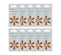 120 Batterie PILE POWERONE 312 per Apparecchi Acustici Protesi udito PR41 p312