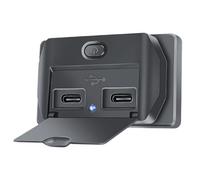 Power Outlet Socket Adapter, Car Charger Adapter, LED Display Car Charger, Vehicle Power Adapter, Car Fast Multiport Car Charger Power Outlet Socket Adapter with LED Display for Vehicles and Boats