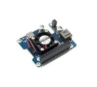 Power Over Ethernet HAT (F) per Raspberry Pi 5/CM 5 Ventola di raffreddamento a bordo ad alta potenza con dissipatore di calore in metallo Supporta standard di rete 802.3af/at