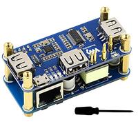 Power Over Ethernet (PoE) Ethernet/USB HUB HAT per Raspberry Pi Zero/Zero W/Zero WH, 3 porte USB 2.0, porta Ethernet RJ45 802.3af-Compliant