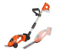 POWER plus Tagliasiepi a batteria Dual Power POWDPG75300-20 V, tagliasiepi telescopico, senza batteria e caricabatterie, 100 mm (cesoie per erba) e 180 mm (tagliasiepi) e 8 mm (tagliasiepi)