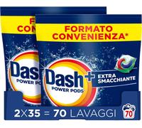Power Pods Detersivo in Capsule, Extra Smacchiante, 70 Lavaggi (2X35), Rimuove A
