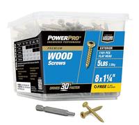 Power Pro Viti per legno per esterni di alta qualità, n. 8 viti multiuso da 3,8 cm per progetti esterni, punta a stella T-25 inclusa, bronzo, 1101 pezzi | 48605V4