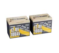 Power Queen Batteria al litio 12V 100Ah con Bluetooth, Dimensione G24