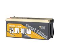 Power Queen Batteria al Litio 24V 100Ah LiFePO4 con Bluetooth, 15000 Cicli, Durata 10 Anni, Protezione da Basse Temperature, BMS 100A, per Trolling Motor, Nautica, Off-grid