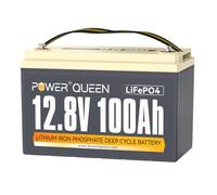 Power Queen LiFePO4 Batteria al litio da 12V 100Ah, 100A BMS, IP65 impermeabile, Massimo 15.000 cicli e durata di 10 anni, Adatto per Camper, Barca, Riserva di Energia Domestica