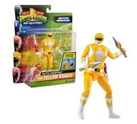 Power Rangers - Auto-Morphin, Statuetta articolata 2 in 1, 15 cm, Ranger Giallo - Trini Kwan, per bambini dai 4 anni, PWG071