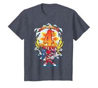 Power Rangers Awesome 4th Birthday Mini Action Shot Maglietta, Bambini, Pervinca, 12 Anni
