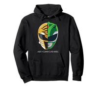 Power Rangers Bianco Verde Ranger Face Off Felpa con Cappuccio
