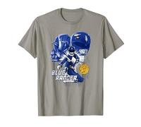 Power Rangers Blue Ranger Maglietta, Uomo, Ardesia, XXL