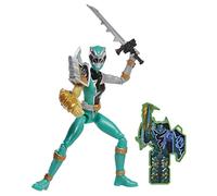 Power Rangers Dino Fury Green Ranger with Sprint Sleeve 15 cm Action Figure Toy, Dino Fury Key, Chromafury Saber, Multicolore