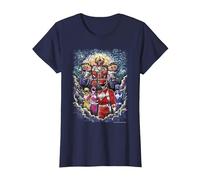 Power Rangers Mighty Morphin' Megazord Starry Night Poster Maglietta, Donna, Navy, M