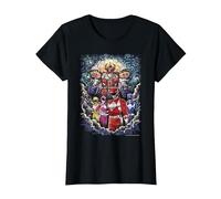 Power Rangers Mighty Morphin' Megazord Starry Night Poster Maglietta, Donna, Nero, S