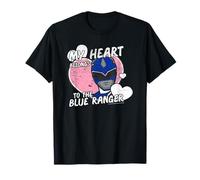 Power Rangers My Heart Belongs To The Blue Ranger Vintage Maglietta