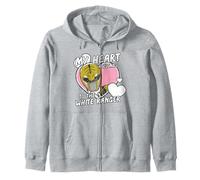 Power Rangers My Heart Belongs To The White Ranger Vintage Felpa con Cappuccio