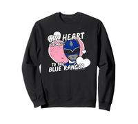 Power Rangers My Hearth Belongs 2 The Blue Ranger Distressed Felpa