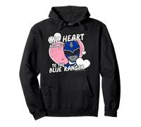 Power Rangers My Hearth Belongs 2 The Blue Ranger Distressed Felpa con Cappuccio