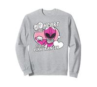 Power Rangers My Hearth Belongs 2 The Pink Ranger Distressed Felpa