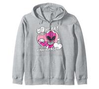 Power Rangers My Hearth Belongs 2 The Pink Ranger Distressed Felpa con Cappuccio
