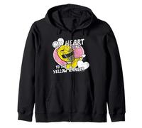 Power Rangers My Hearth Belongs 2 The Yellow Ranger Distress Felpa con Cappuccio