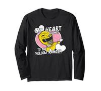 Power Rangers My Hearth Belongs 2 The Yellow Ranger Distress Maglia a Manica