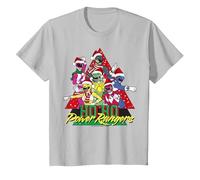Power Rangers Natale Ho Power Rangers Maglietta, Bambini, Argento, 12 Anni