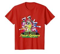 Power Rangers Natale Ho Power Rangers Maglietta, Bambini, Rosso, 3 Anni