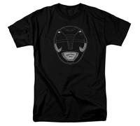 Power Rangers - Nero Ranger Maschera - Adulto Unisex T-Shirt