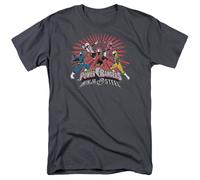 Power Rangers - Ninja Blast - T-Shirt A Maniche Corte Unisex Per Adulti - Grigio